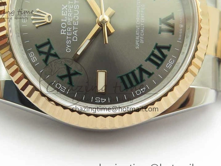 0110 Bold DateJust 36 SS RG 126231 BP Maker 1:1 Best Edition Gray Roman Dial on Oyster Bracelet 2513